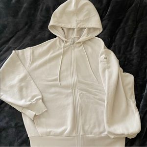 Alo white hype hoodie
